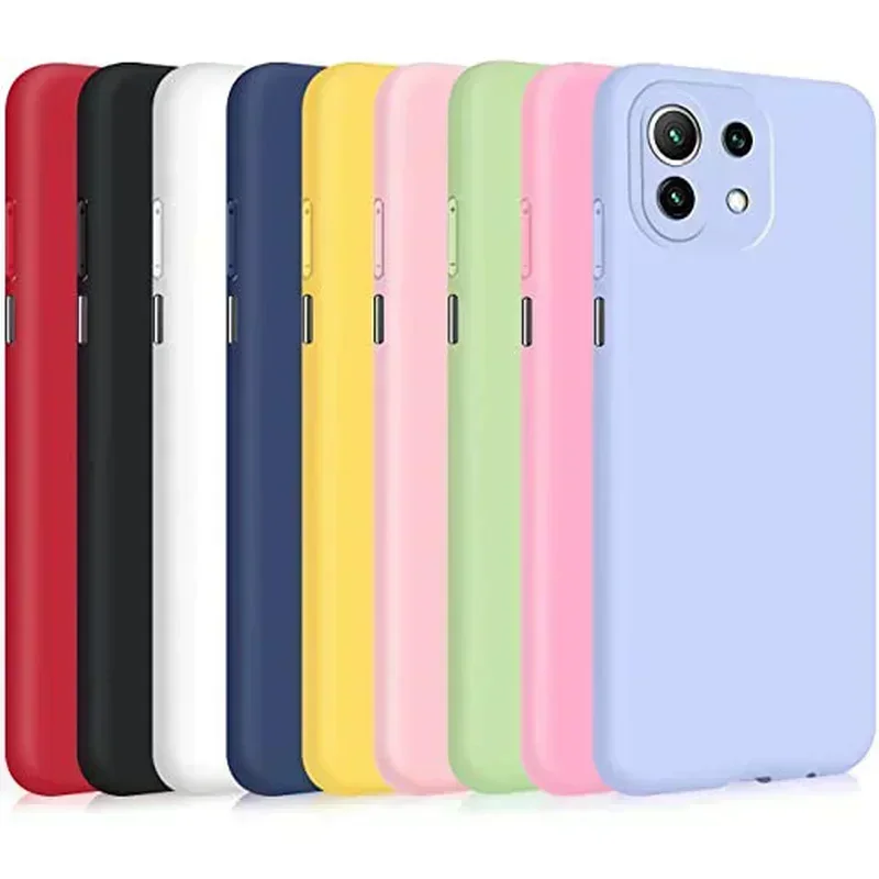 Fundas Silicone Phone Case For Xiaomi Mi 11 lite Matte TPU Case for Xiaomi Mi11 lite NE 5G Soft Back Cover Case