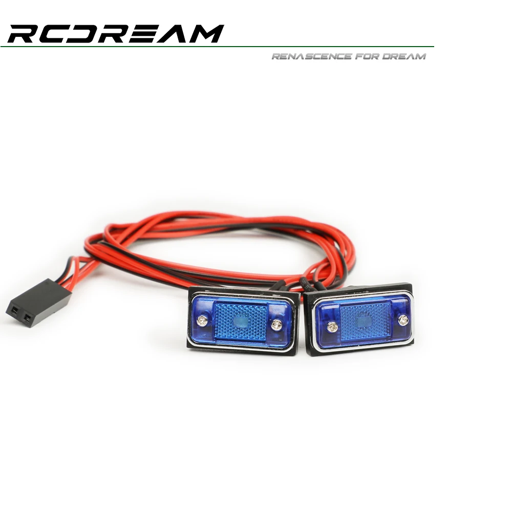 Indicatori di direzione rettangolari luci laterali adatte per 1:8 1:10 TRX4 SCX10 rimorchio camion RC telecomando ricambi auto