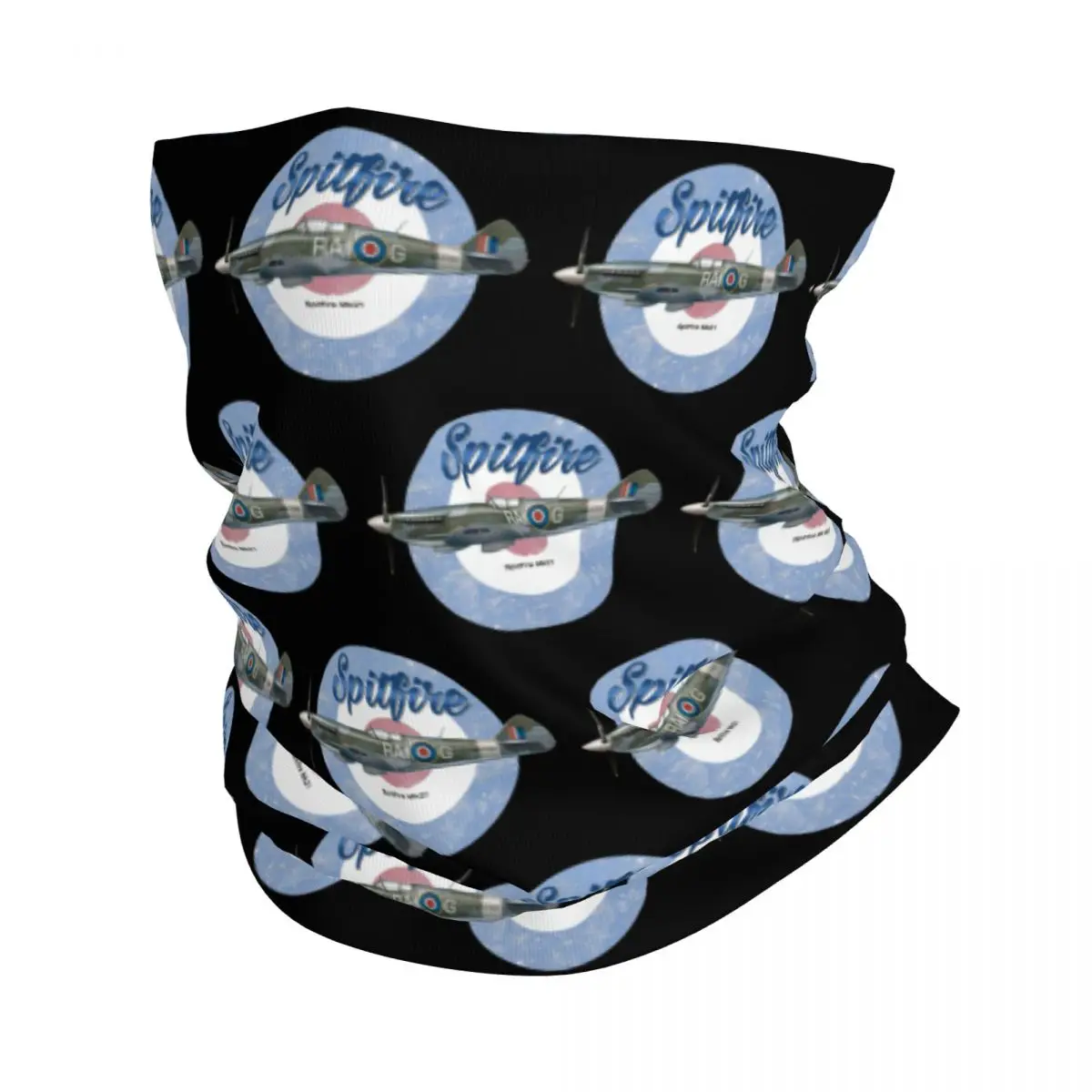 Spitfire Mk21 Aircraft Flugzeug Bandana Hals Abdeckung Kämpfer Flugzeug WW2 Krieg Pilot Wrap Schal Radfahren Schal Laufende Erwachsene Alle Saison