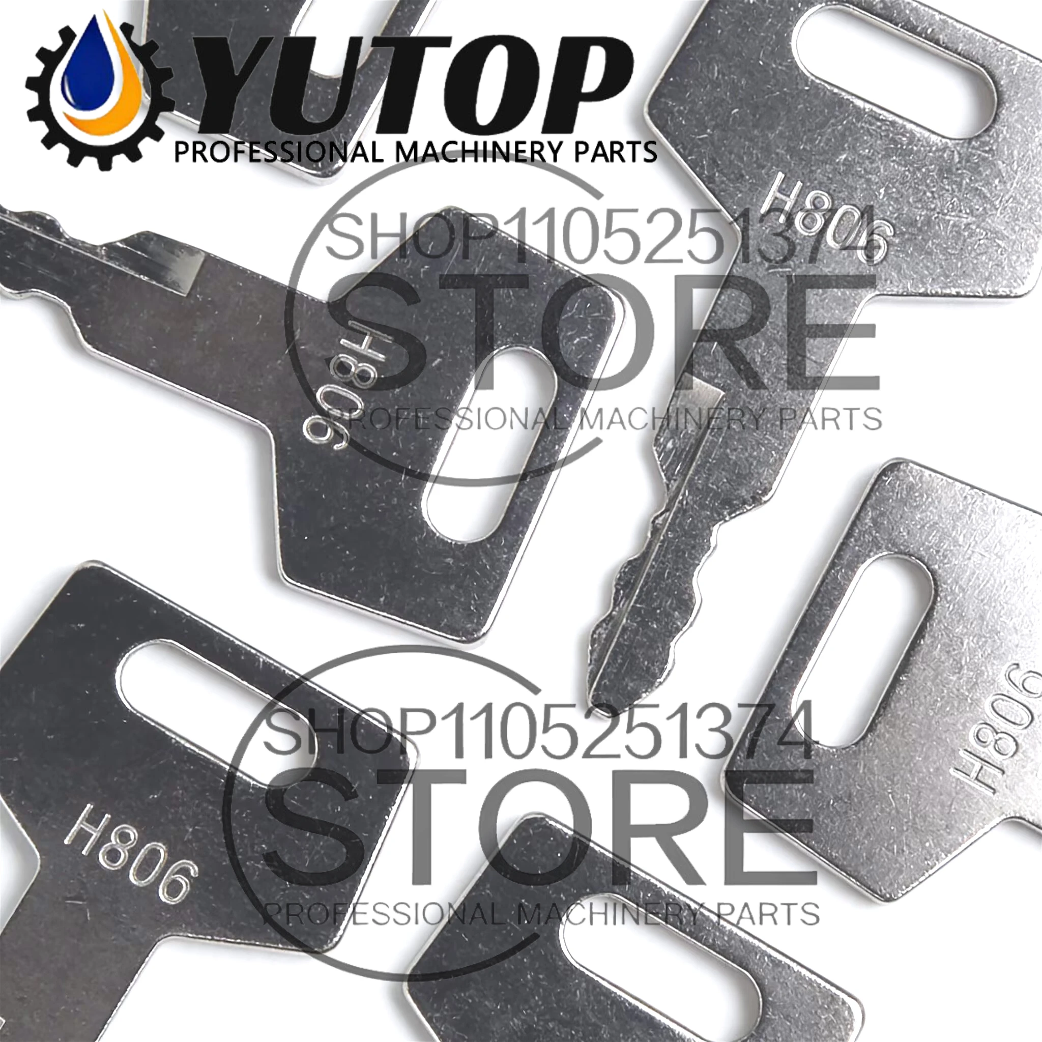 10/5/1PCS New H806 Keys For Excavator Track Loader U1698X2 Takeuchi Open Door Lock Key