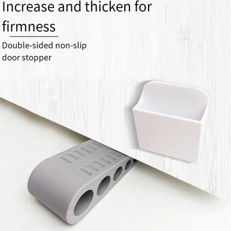 WISH 3er-Pack Türstopper für die Unterseite der Tür, Gummi-Türstopperkeil mit Halter, Türhalter zum Öffnen der Tür