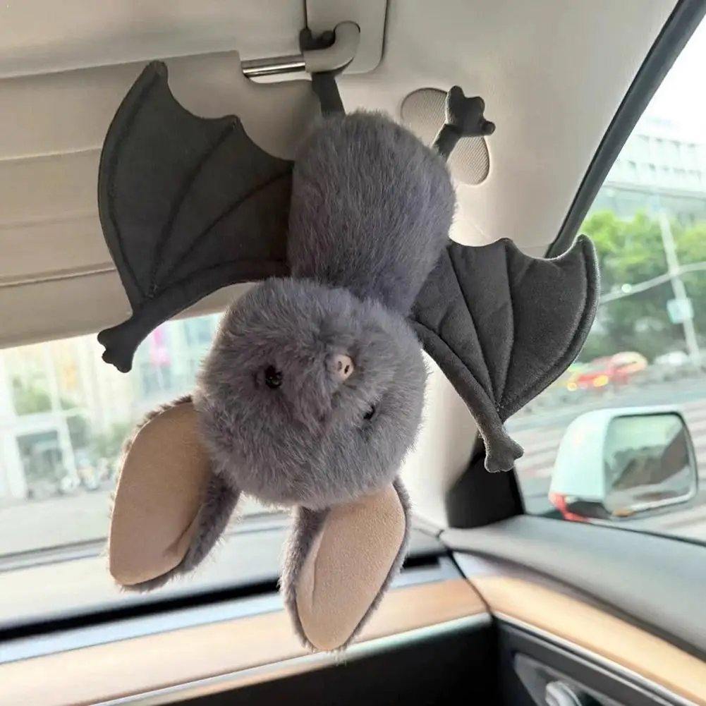 Peluche de Murciélago de Dibujos Animados, Juguete de Peluche Suave para Colgar en el Espejo Retrovisor del Coche, Diseño Divertido, Murciélago Colgante Esponjoso de 20 cm