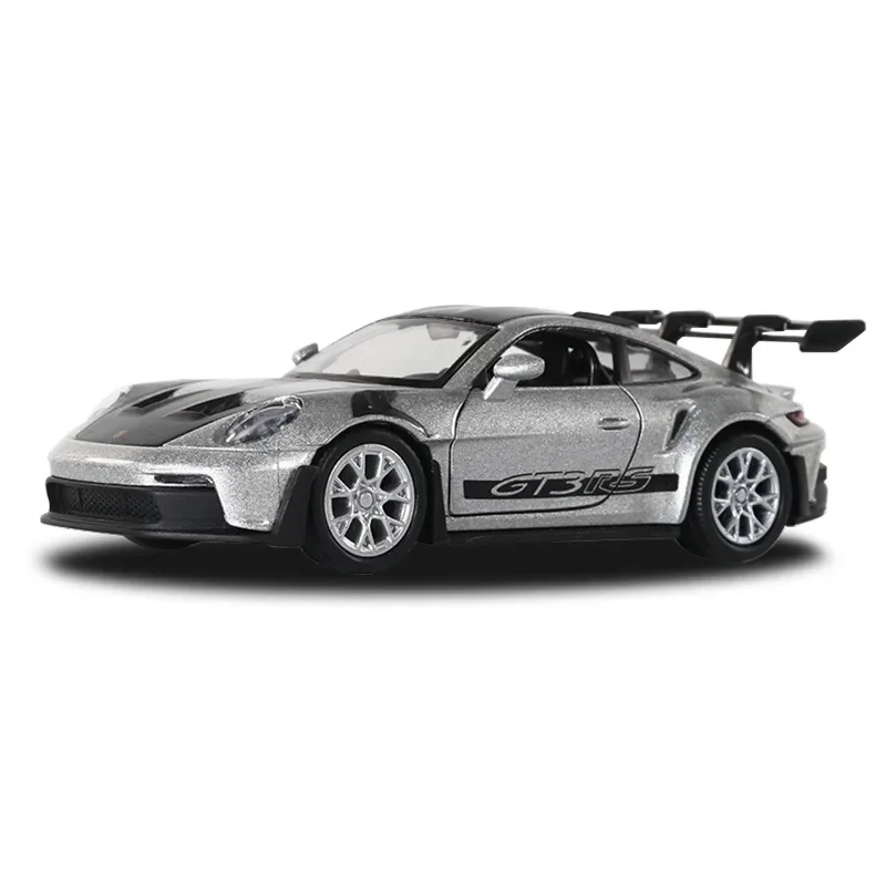 Porsche 911 GT3 RS supercoche de aleación, modelo de coche con luz de sonido extraíble, colección de regalos para niños, D164, 1:36