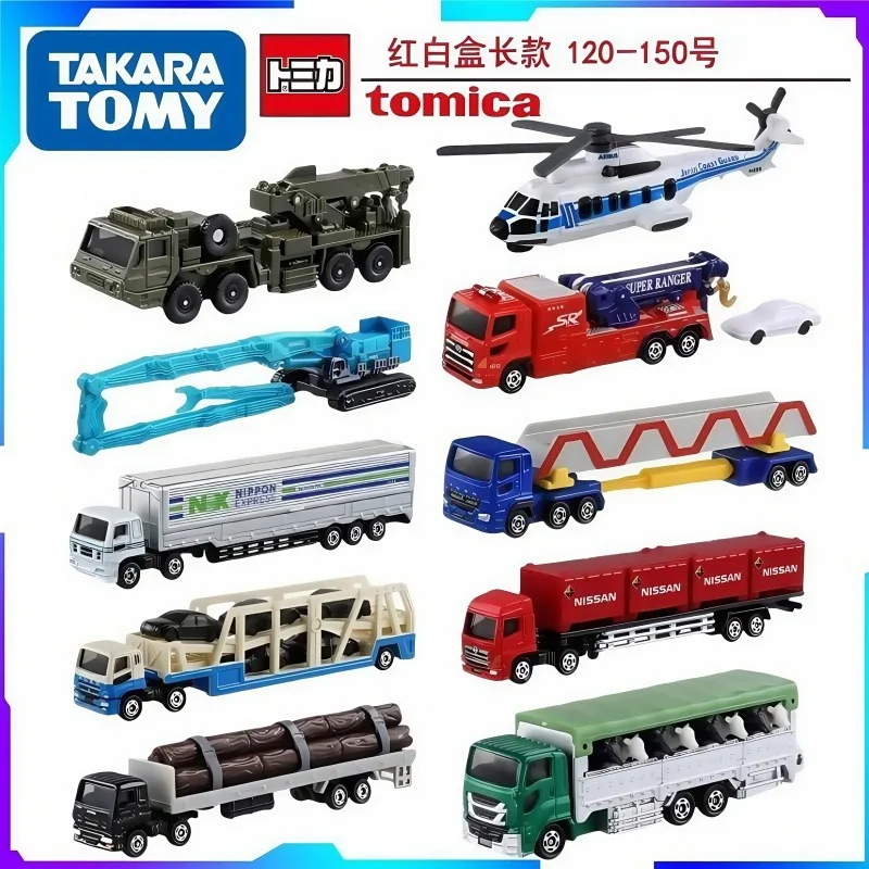 

TOMY Extended Length Genuine Simulation Alloy Car Models Engineering Transporter Boxed Boutique Gifts Collection Table Ornaments