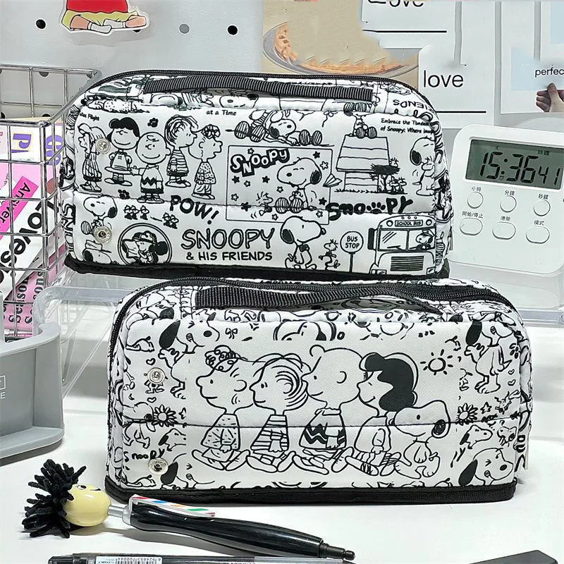 4 pcs/lot Kawaii Snoopy Pencil Case Cute Pencil Box Stationery Pen Bag Stationery School Supplies