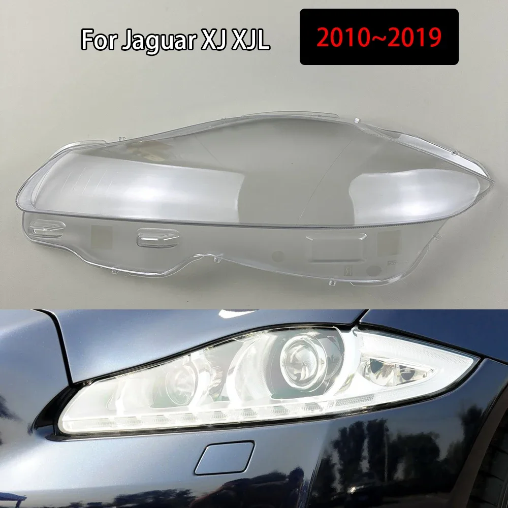 

For Jaguar XJ XJL 2010~2019 Headlamp Cover Transparent Lamp Shade Shell Lens Plexiglass Replace Original Lampshade