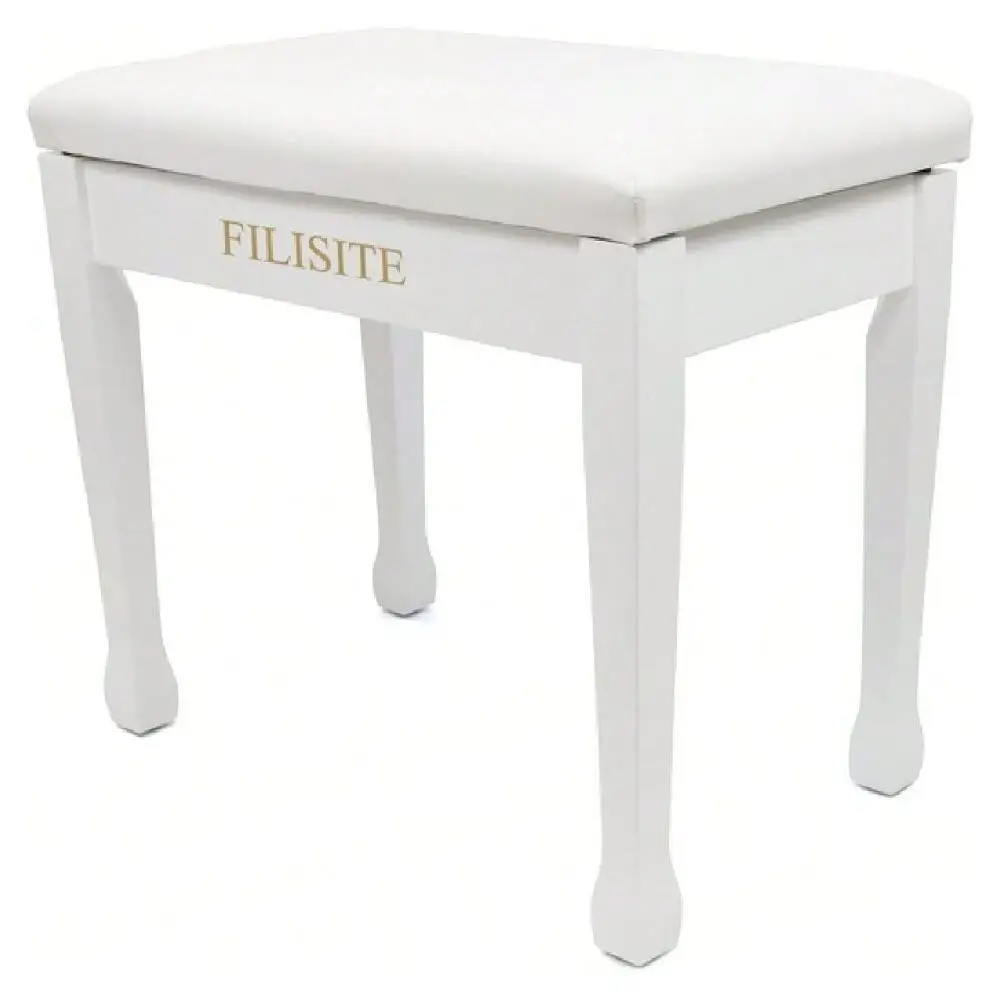 Bench With Waterproof Padded Cushion, Stools For Vanity, Bench For Living Room Bedroom XJ5802White,25025872