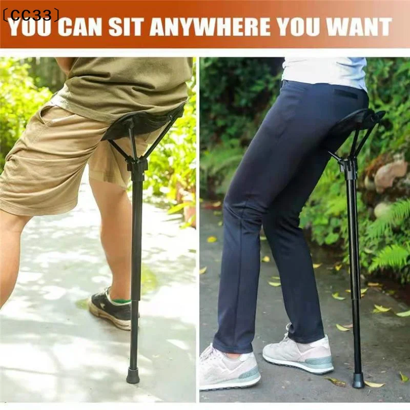 

Складной стул, раскладное кресло, выдвижной стул-костыль, регулируемый походный стул для активного отдыха на природе, пикников 〔CC33〕