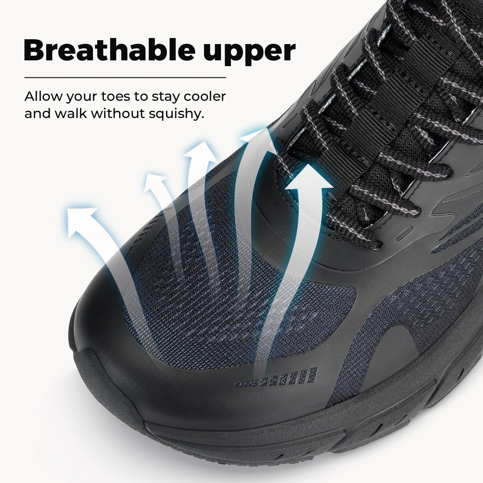 Fittington Walking Shoes For Men Wide Toe Box Sports Sneakers Non Slip Cushioning Soft Insole Breathable Tenis Running Shoes