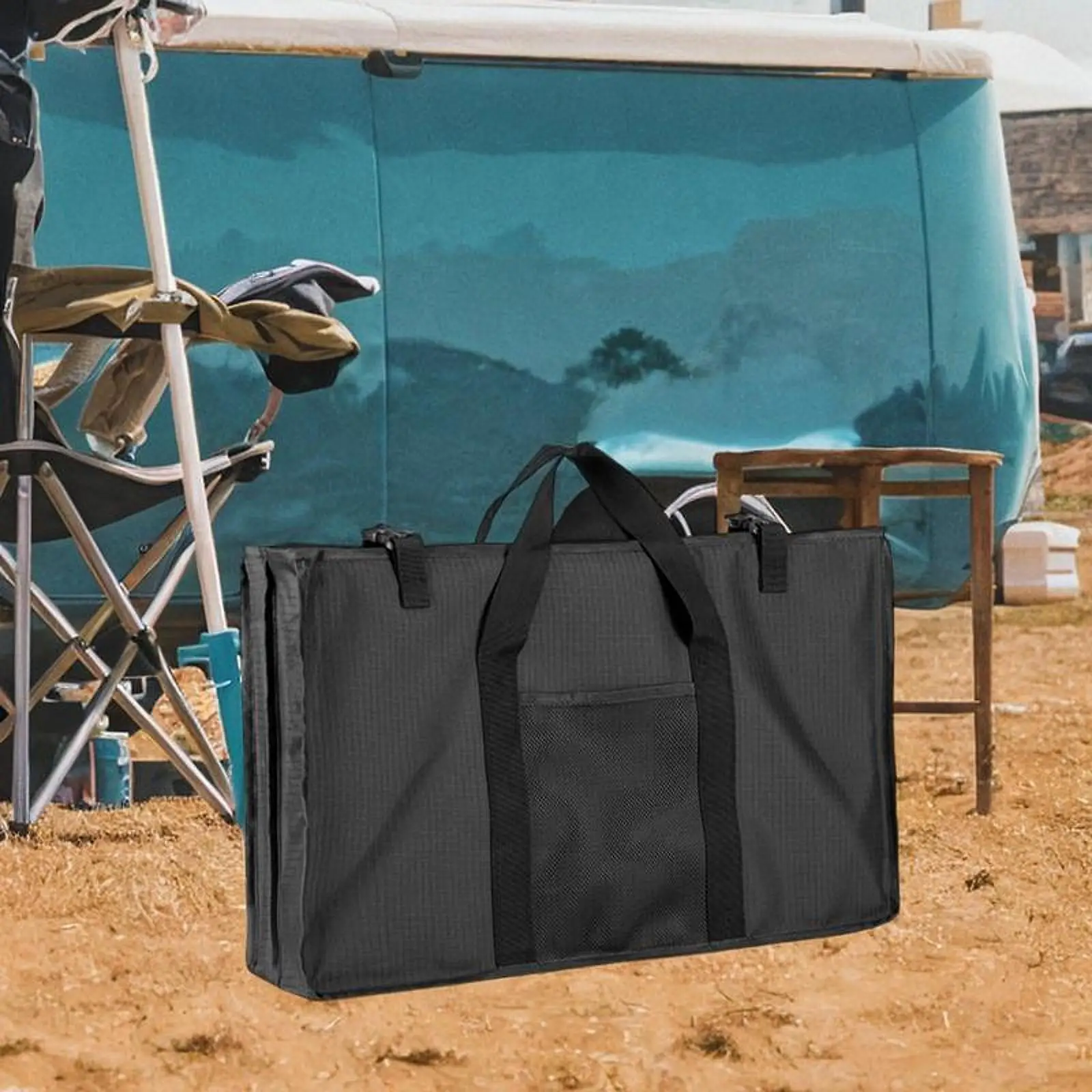 Durable Folding Table Storage Bag with Handles Quick Release Buckle Large Carry Case for Camping Outdoor Travel Picnic