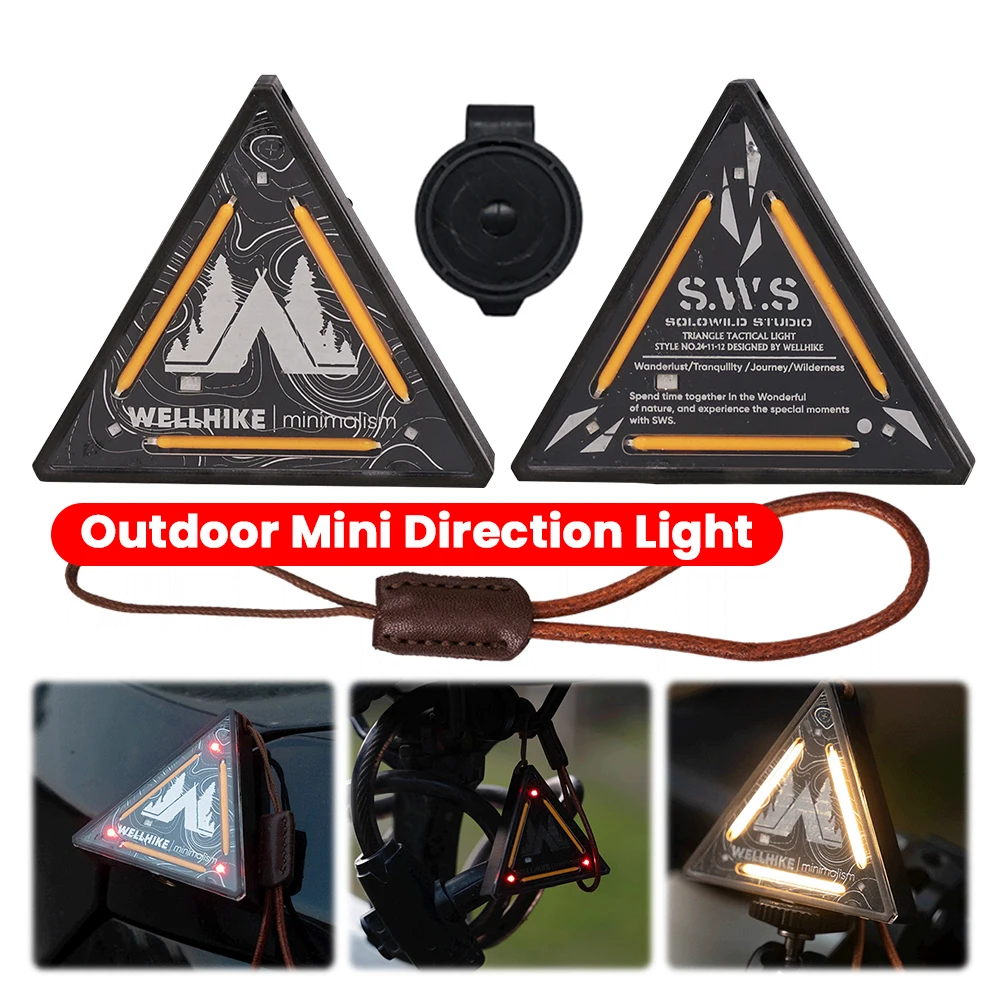 

LED Portable Walking Safety Light with 4 Lighting Modes Camping Backpack Light Adjustable Brightness Waterproof for Night Safety