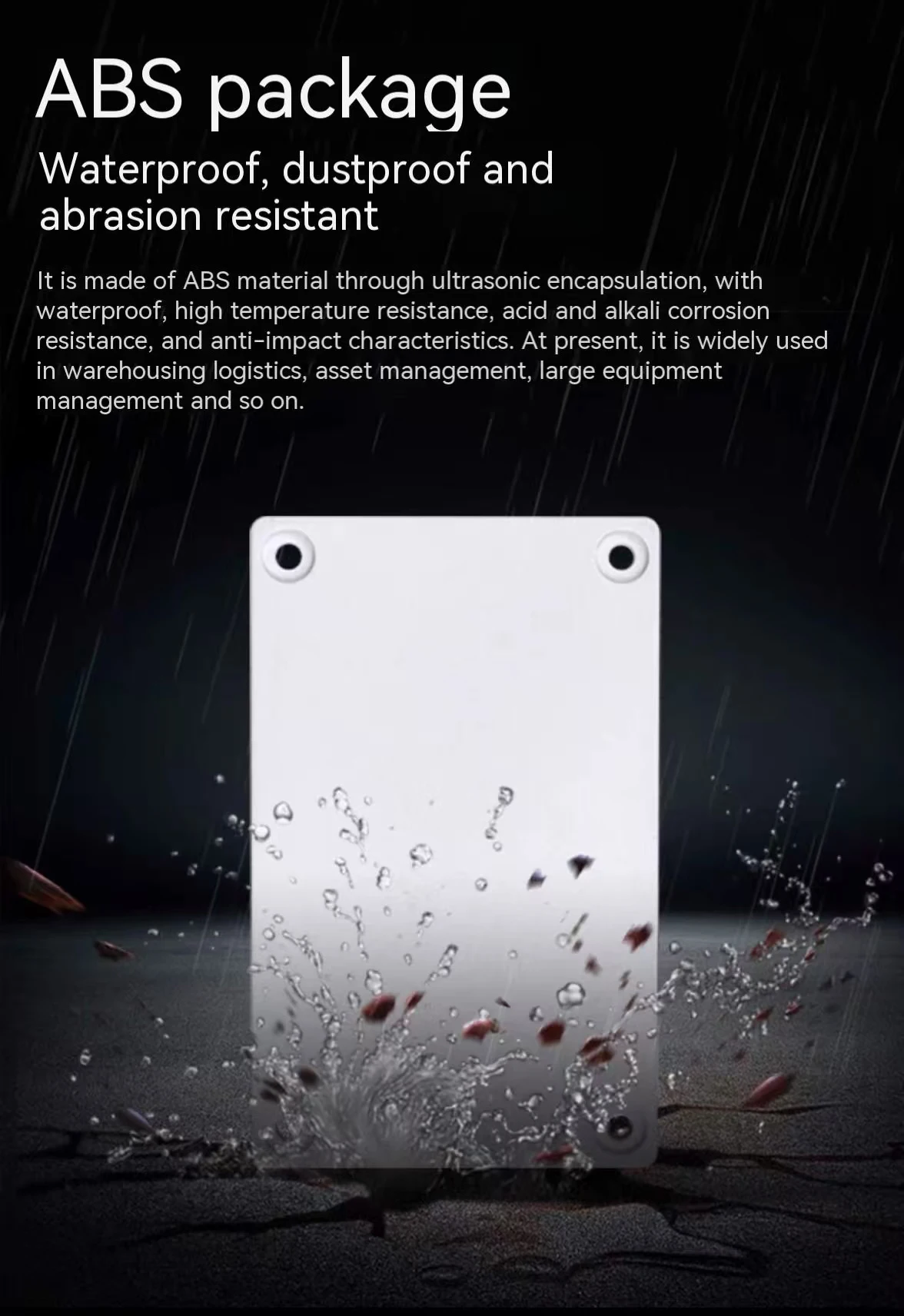 10 pz UHF RFID Scaffale per pallet Tag elettronico 18000-6C Gestione magazzino 860-960 MHz ABS impermeabile Smart Tag U8/M4E Chip