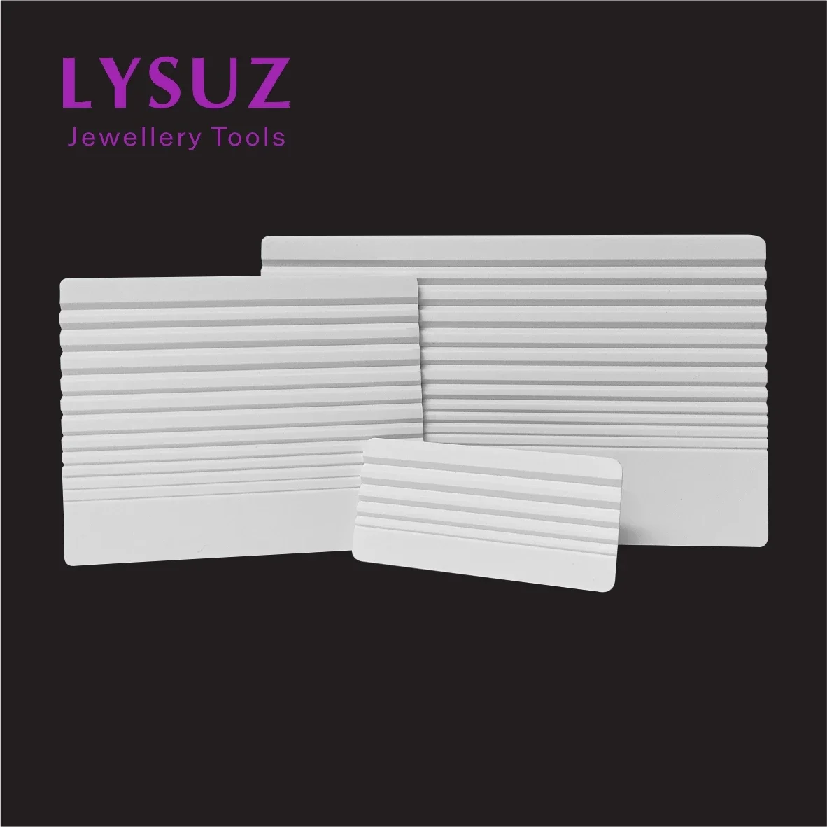 Lysuz-صينية بلاستيكية مخدد بيضاء للغاية ، فرز الأحجار الكريمة ، فرز الألوان ، أدوات أحجار كريمة ، احترافية