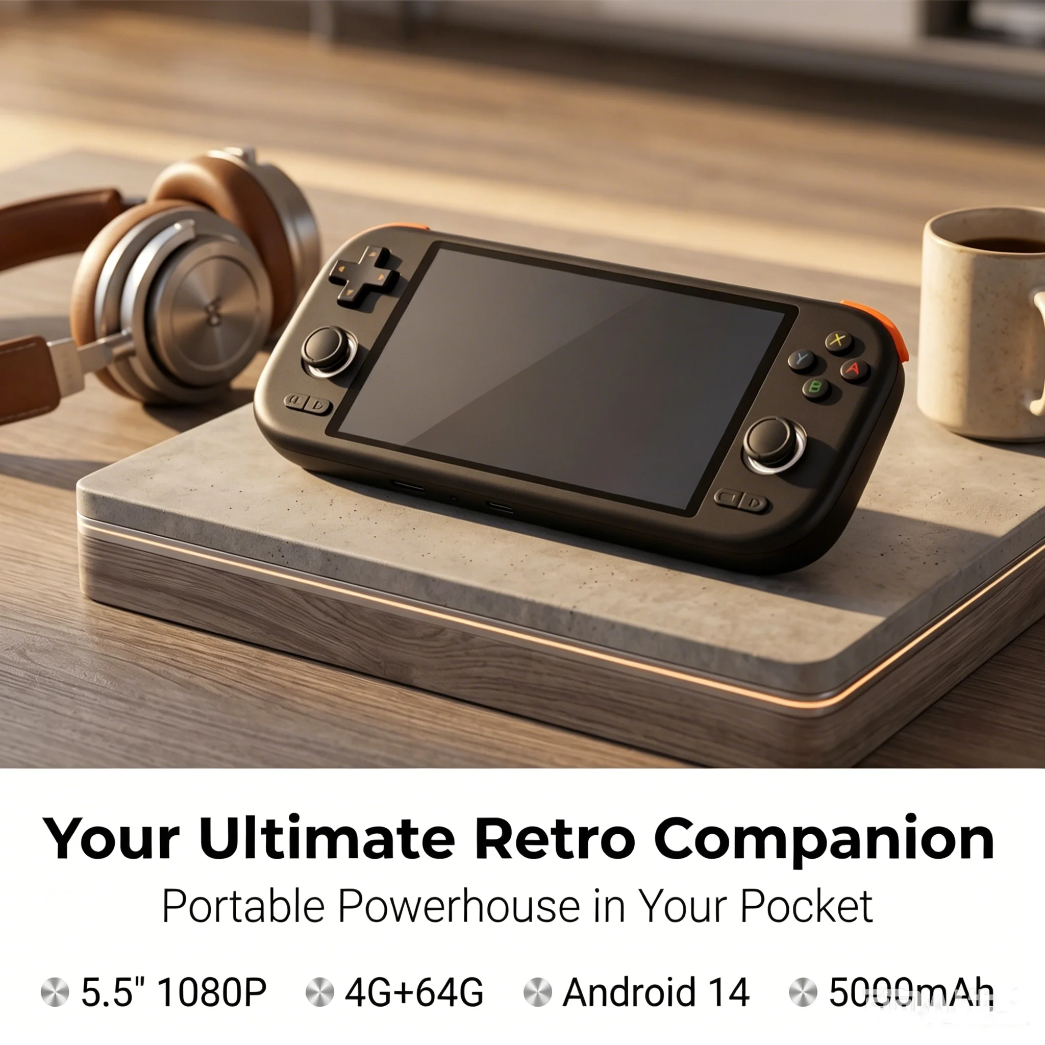 MangMi Air X Game-Konsole: 5,5-Zoll-Android-System, 1080p-IPS-Touchscreen, 5000-mAh-Akku, Hall-Effekt-Joystick, Trigger-Tasten, tragbares Gaming-Gerät. Laden Sie selbst Zehntausende von Spielen