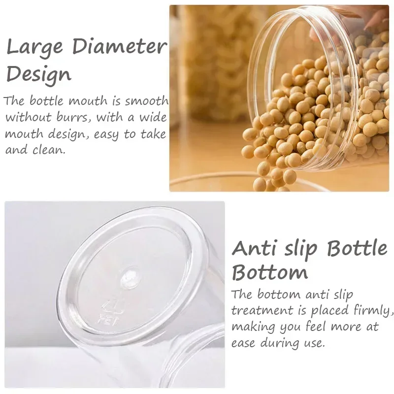 透明なプラスチック製の瓶,250ml,12個,白い蓋付きの透明な瓶,キャンディー瓶,化粧品,フェイスクリーム,サンプル,キッチン,食品容器