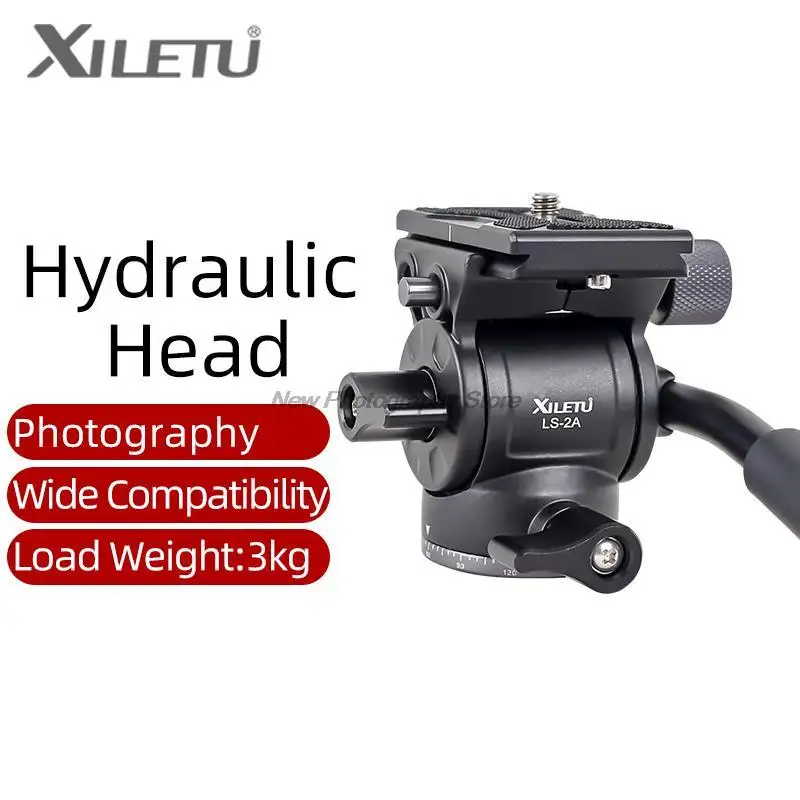 XILETU Lightweight Hydraulic Ball Head Pan Tilt for Panoramic Shooting Arca-Swiss Clamp for Turntable Monopod and Tripod  LS2A