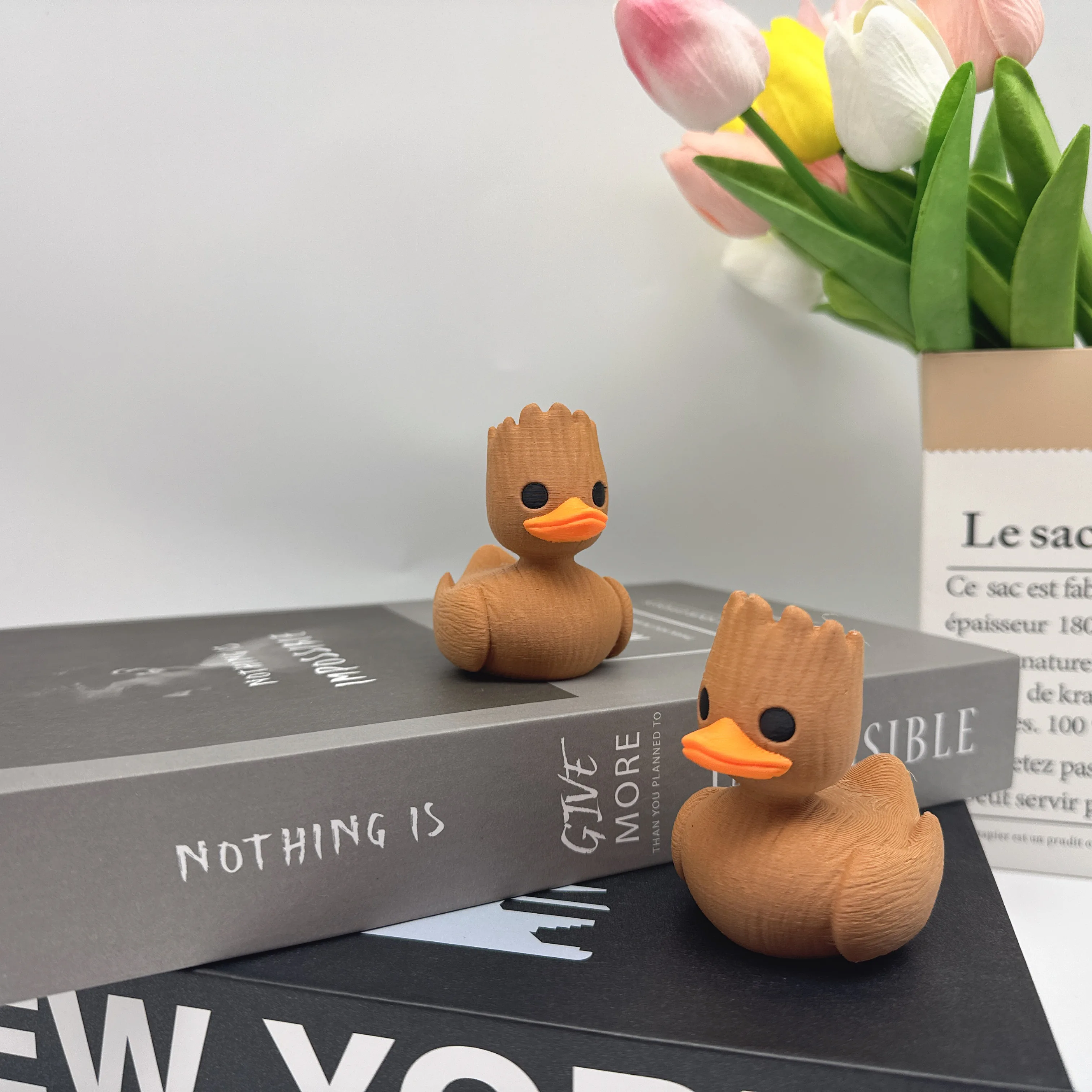 3D Printing, Groot Duck Statue Plastic, Desktop Living Room Cafe Decorations, Halloween Christmas Perfect Gift for Animal Lovers