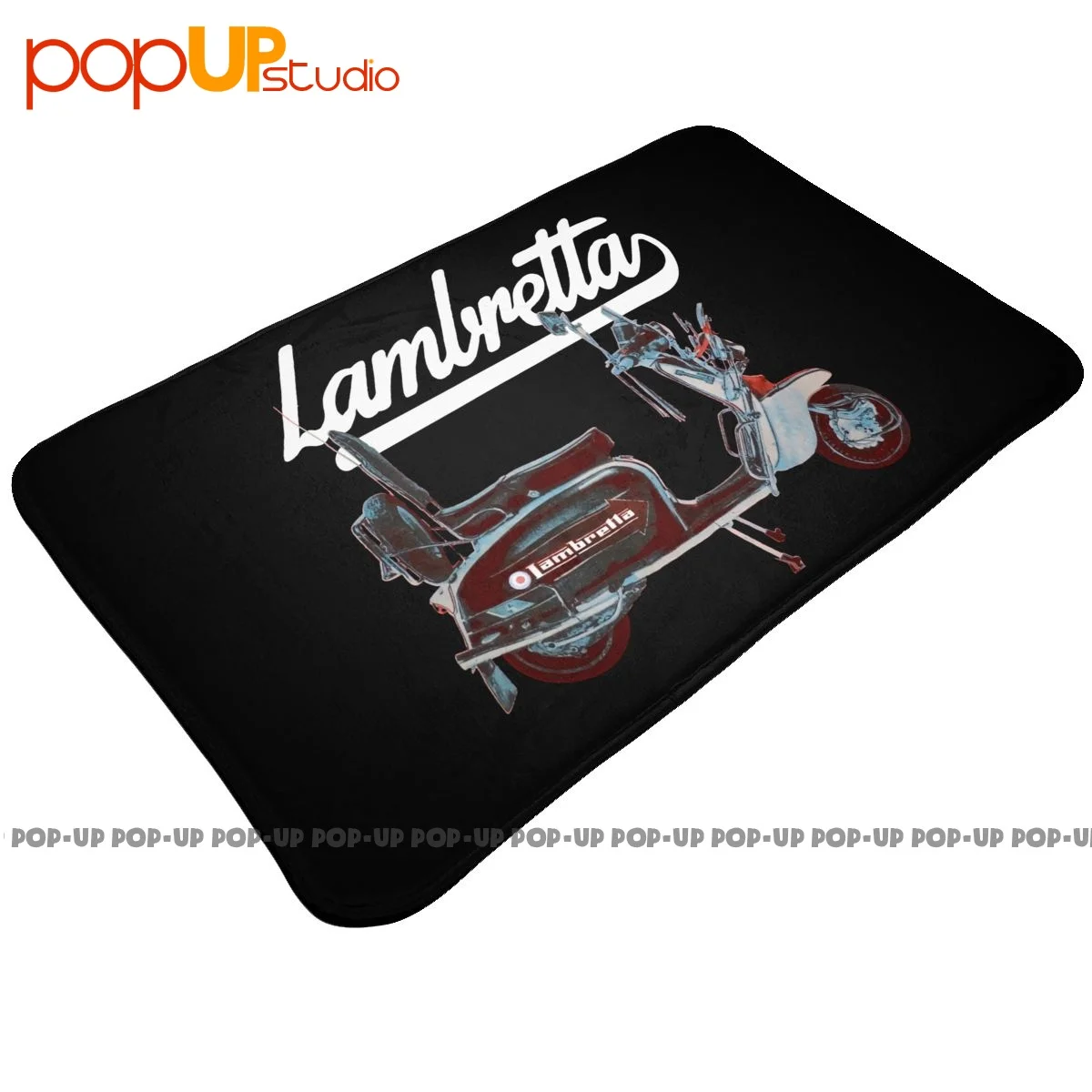 Lambretta Milan Italy Scooters Mat Rug Carpet Floor Bedside Bathroom Easy Clean Bath Floor Mat