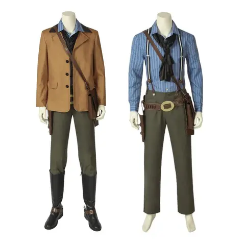 Dead Cospaly Arthur Morgan Cosplay Costume Arthur Coat Shirt Pants and Accessories Outfit Full Set and Individual Items Are Sold