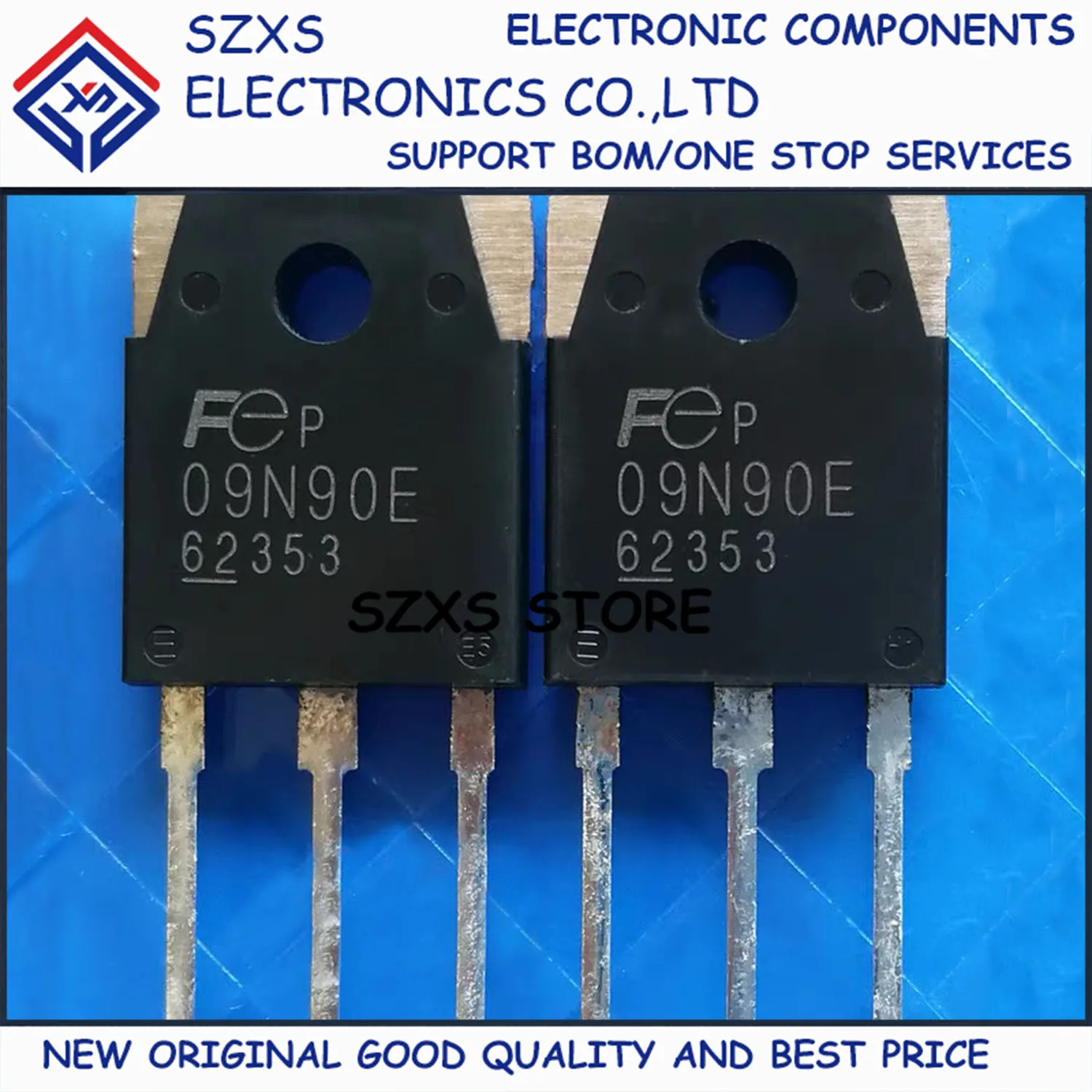 New Original 10Pcs FMH09N90E 09N90E TO-3P 900V 9A MOSFET Field Effect Transistor In Stock Electronic Components Good Quality