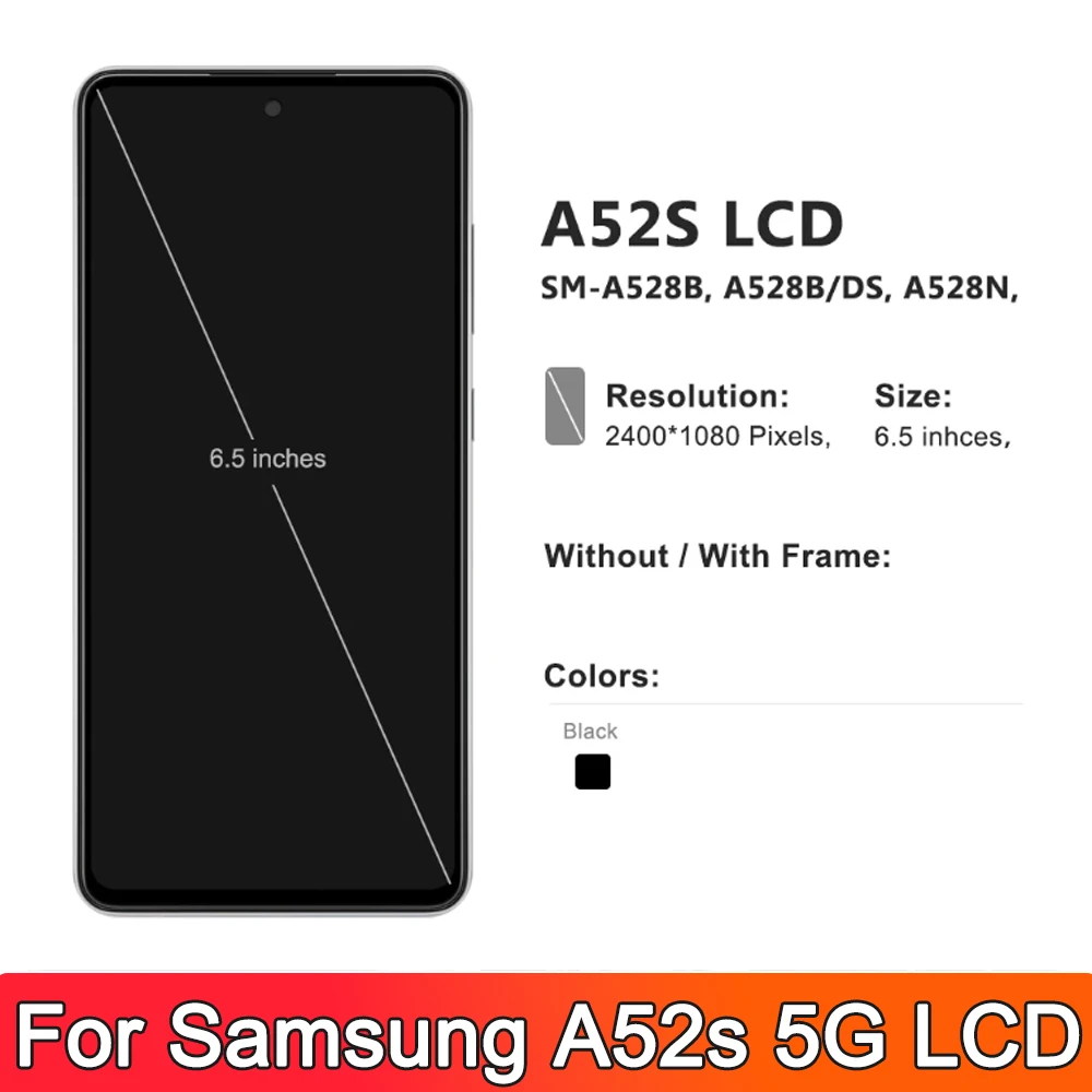 Screen For Samsung A52s 5G LCD Display Touch Screen Digitizer Assembly For SAMSUNG A528 LCD Display Replacement