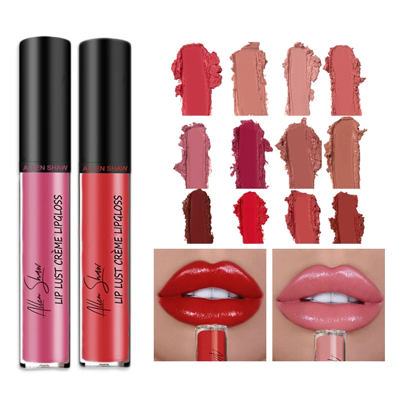 Nude Creamy Semi Lipgloss Waterproof Long Lasting Moist Lip Gloss Plumper Liquid Lipstick Lips Tattoo Makeup Lip Tint Lip Gloss