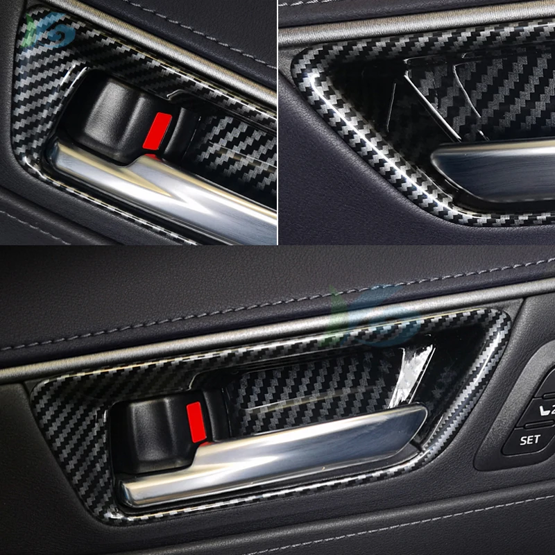 

Для Toyota Harrier 2022 автомобильные аксессуары внутренняя дверь крышка чаши ручка полоса отделка наклейка ABS интерьер автомобиля Стайлинг 4 шт.