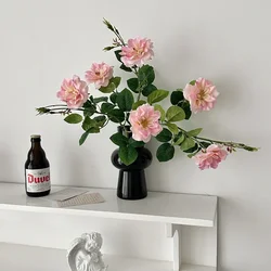2-Forked Retro Artificial Rose Home Decoration Decoration Ornament Photography Prop Silk Flower