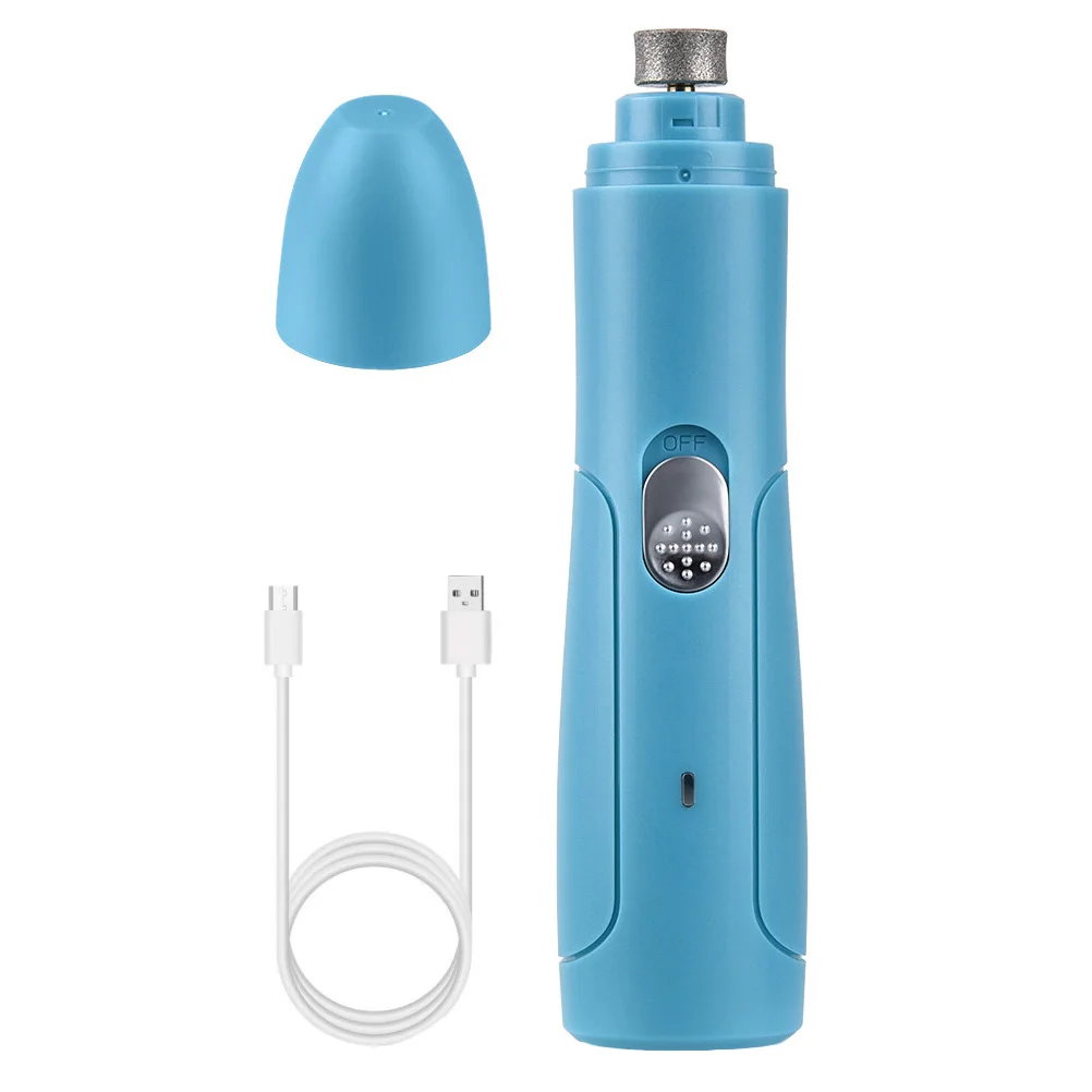 

Electric Nail Trimmer Low Noise Blue Grooming Tool Diamond Head Safe Multifunctional Pet Clippers Dog Nail Clipper Pet Supplies