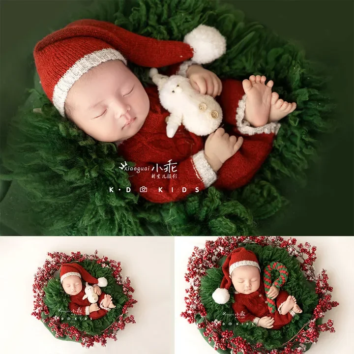 Photography props new product Christmas theme newborn baby full moon baby photo wreath Christmas snowman newborn  신생아촬영