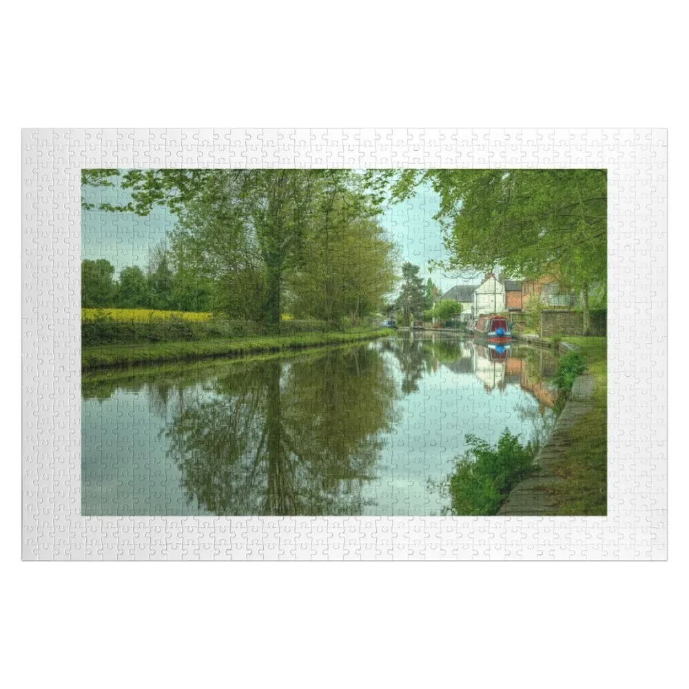 Il canale in Stoke Prior Jigsaw Puzzle Giocattoli personalizzati con foto Puzzle personalizzato con nome in legno