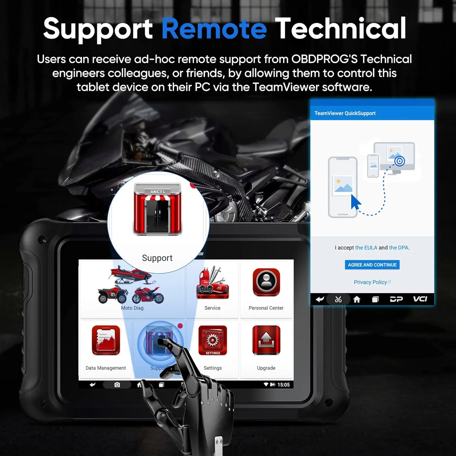 ANCEL MT700 Motorcycle Diagnostic Tool for Harley BMW Kawasaki Suzuki Piaggio Ducati Obd2 Scanner 31+ Function 16 Brand-Specific