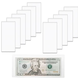 12pcs Cash Envelopes No Hole Frosted Bill Holders Side Loading Money Divider PP Money Envelope Pouch Budgeting Pockets Filling