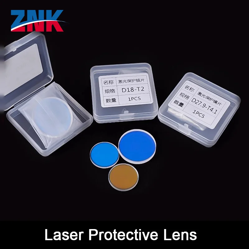 ZNK 5PCS Laser Protection Lens Protective Windows 37x7 27.9x4.1 for Raytools Precitec WSX Fiber Laser Cutting Machine Head Part