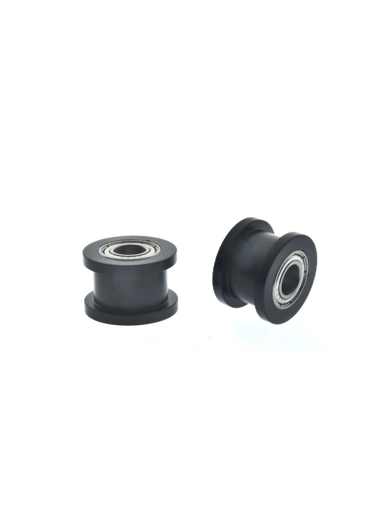 6Pcs 4x24x16mm H-shaped groove black POM polyoxymethylene 625zz bearing drawer track sliding door pulley variety