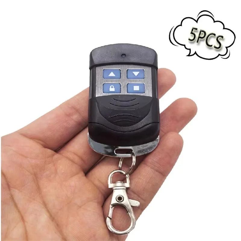 FFYY-5PCS 433Mhz Control remoto para puerta de garaje transmisor inalámbrico de clonación y aprendizaje para sistemas de puertas automáticas