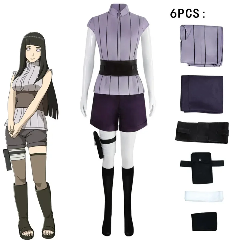 Anime Hyuga Hinata Shippuden Generation Shirt Pants Belt Cosplay Costumes Anime Cosplay Halloween Carnival Costumes Wig