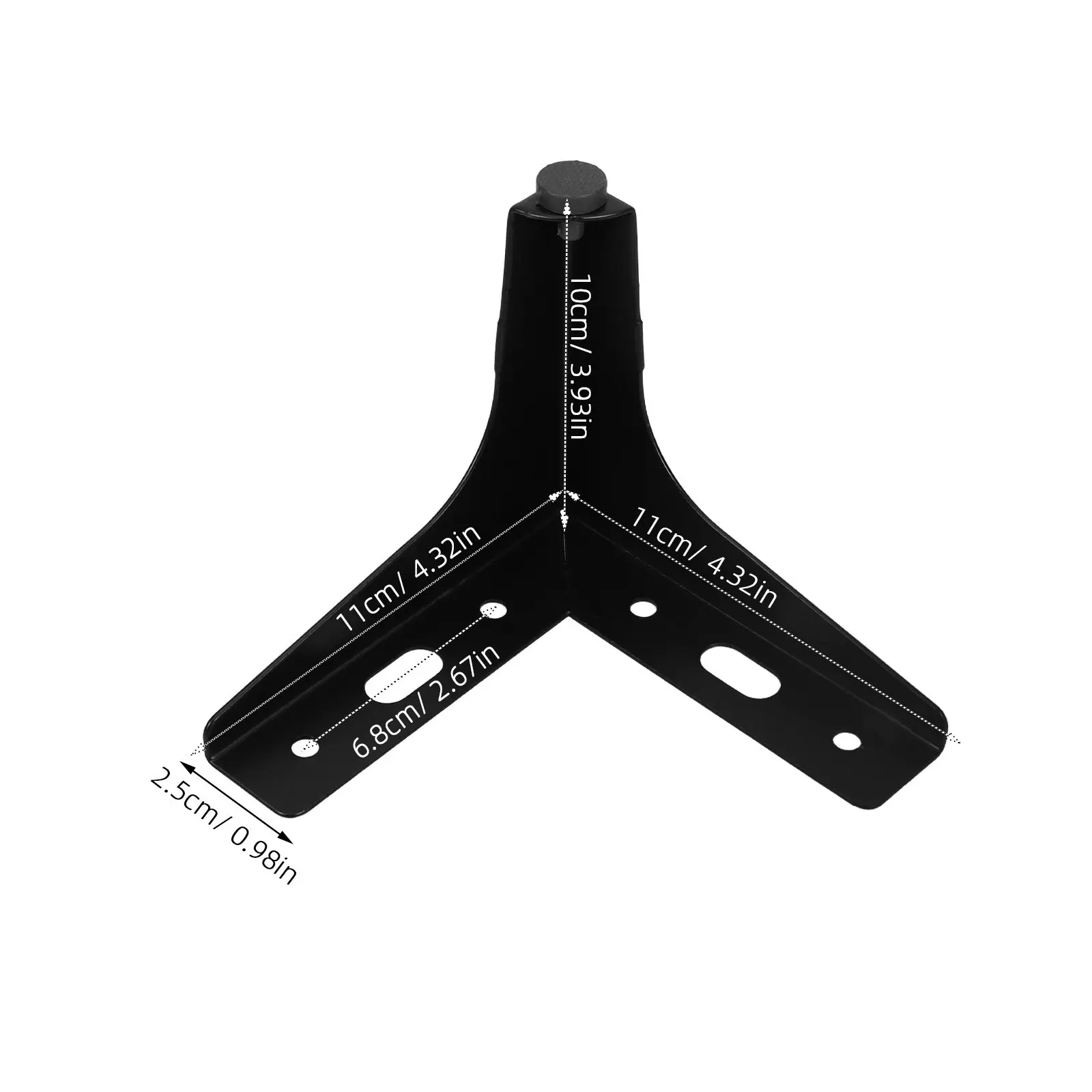 4Pcs Leg Chair Replacement Furniture Legs Modern Sofa Cabinet Couch Ottoman Feet Black 10CM Heavy Duty
