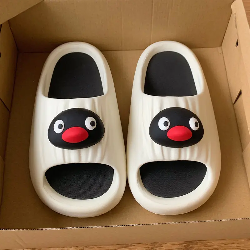 

Женские летние тапочки из ЭВА с милым пингвином — мягкие нескользящие домашние тапочки для дома и улицы (парный дизайн для мужчин и женщин)