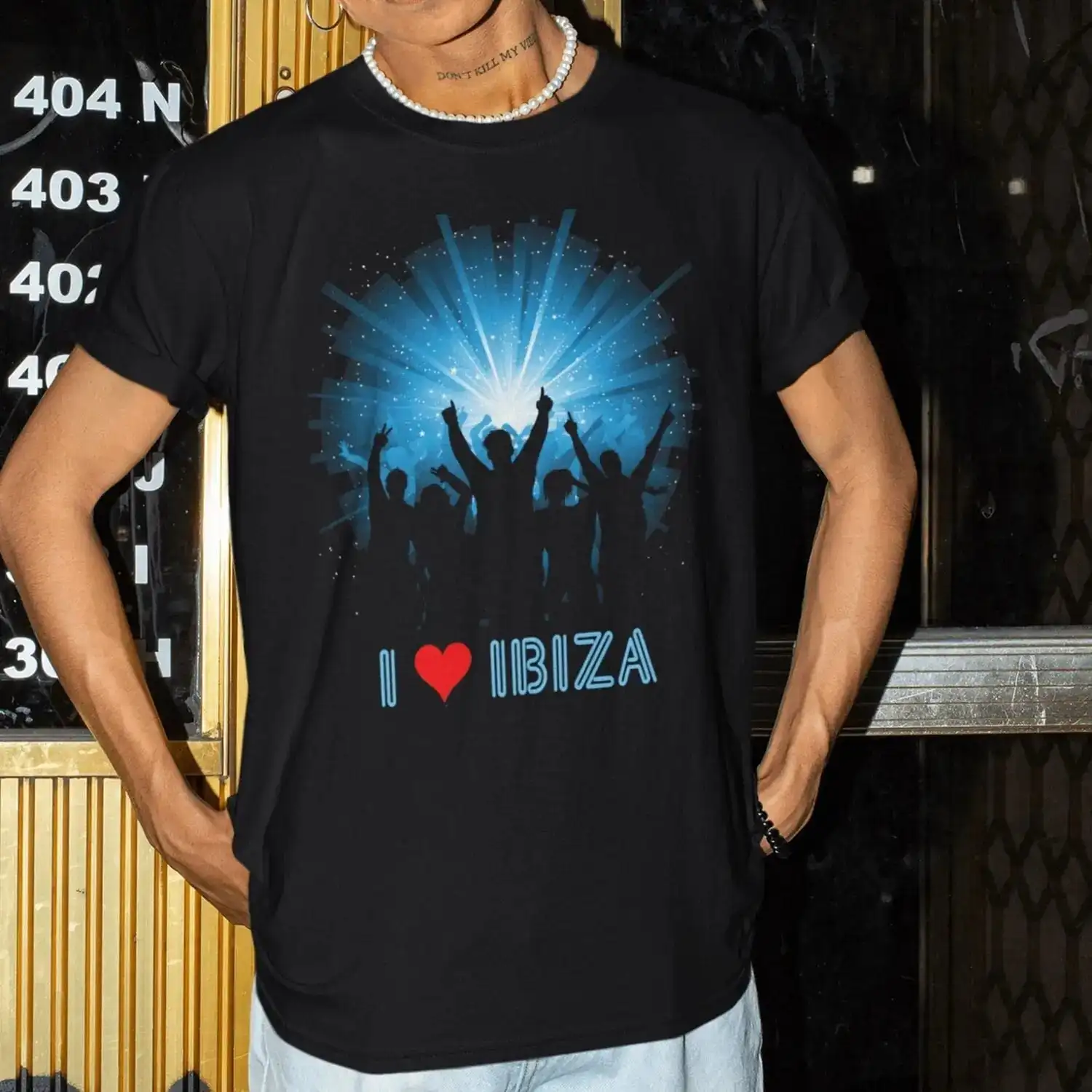 I Love Ibiza Crowd Men'S T Shirt