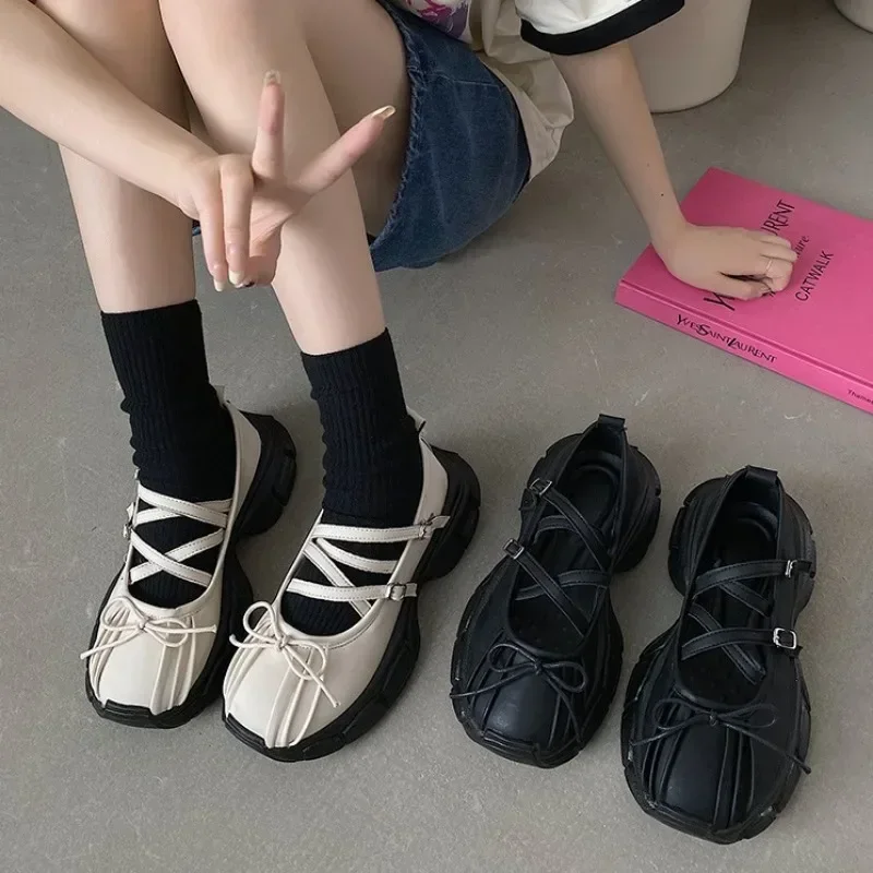 

Autumn Chunky Women Sports Shoes Fashion Shallow Butterfly-knot Platform Sneakers Ladies Casual Flats Outdoor Shoe