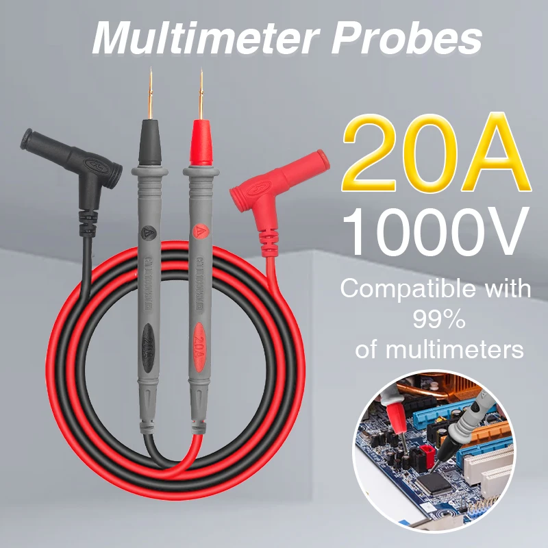 

Current Test Lead Silicone Multimeter Probe Universal Electrician Specific Measuring Line Special Tip Probe Voltage Tester