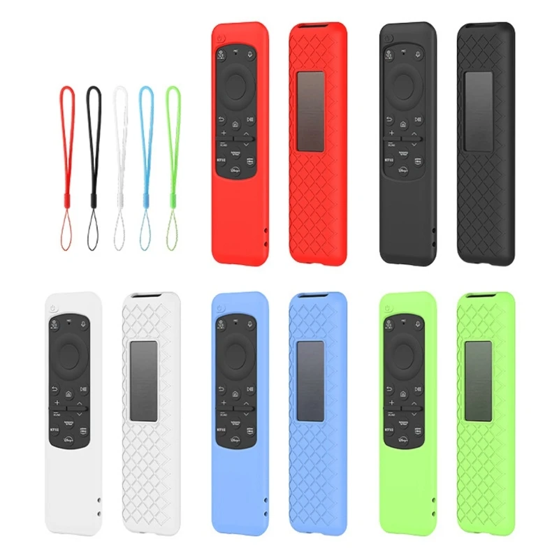 Silicone Case for Samsung BN59-01432A Smart TV Remote Control Protective Case Anit-Lost with Lanyard