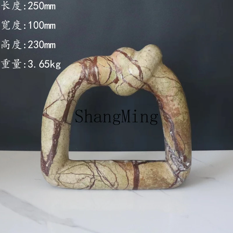 

SM simple modern geometric marble ornament home living room wine cabinet desktop decoration crafts