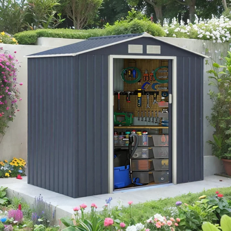 Outdoor storage room Outdoor integrated simple assembly Garden construction site Villa Iron mobile utility room Tool room