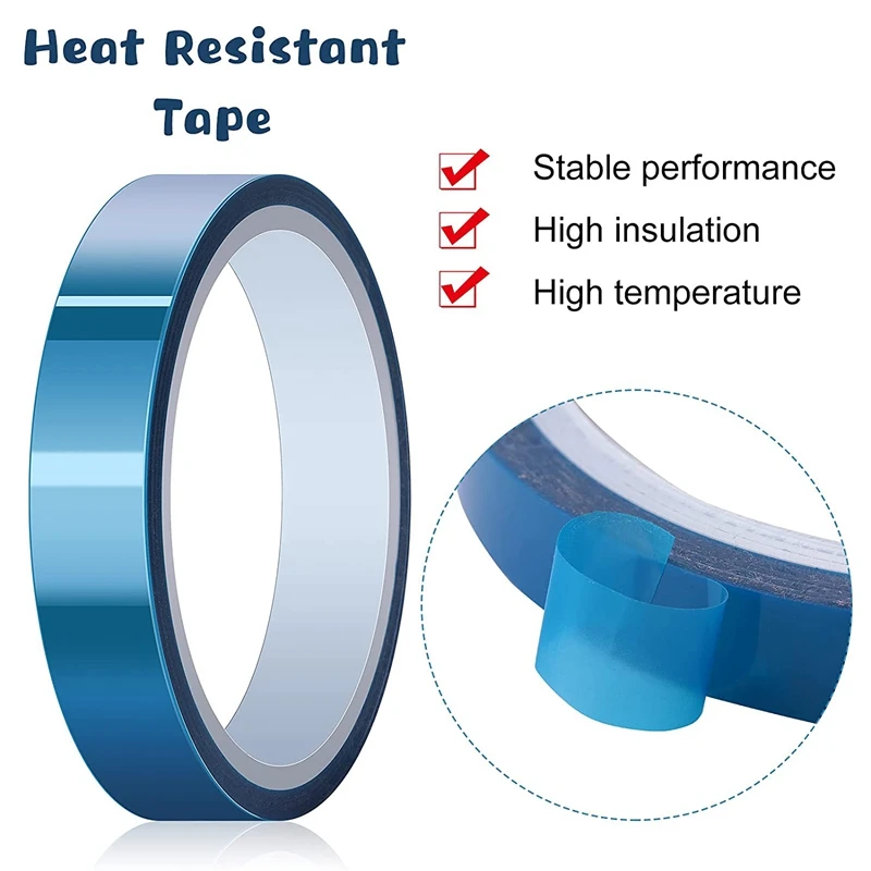 Promotion! 6 Rolls Of High Temperature Adhesive Tape,Thermal Vinyl Pressing Tape,Heat-Resistant Sublimation,For Thermal Transfer