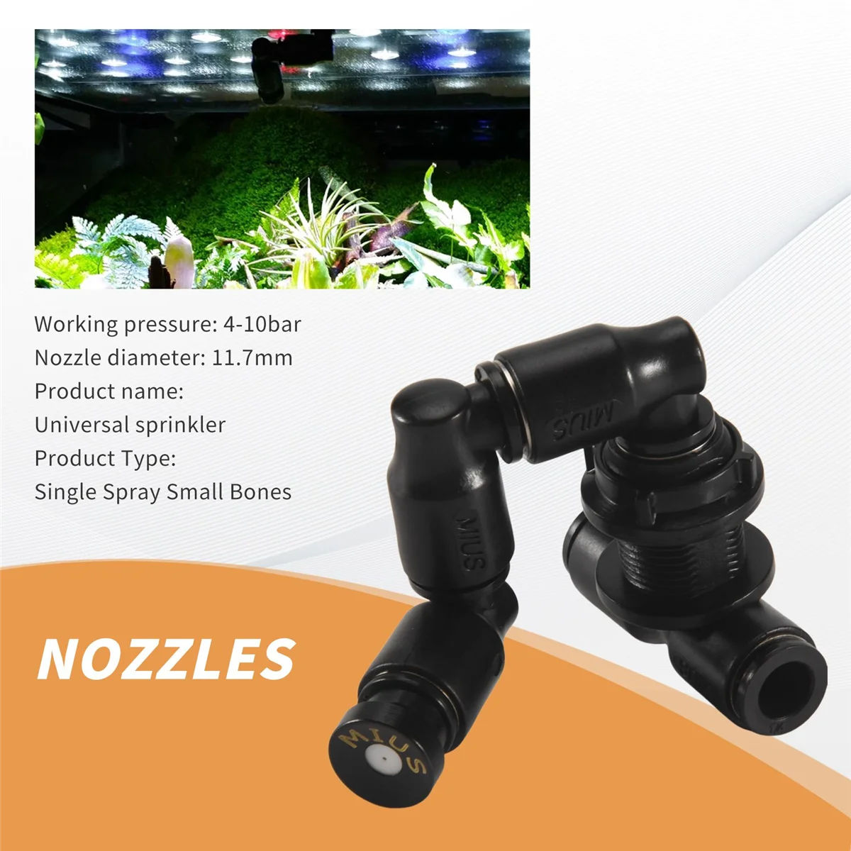 Arroseur de brouillard de forêt tropicale réglable, brumisateur, aquarium, système de refroidissement pour animaux de compagnie, A, 360