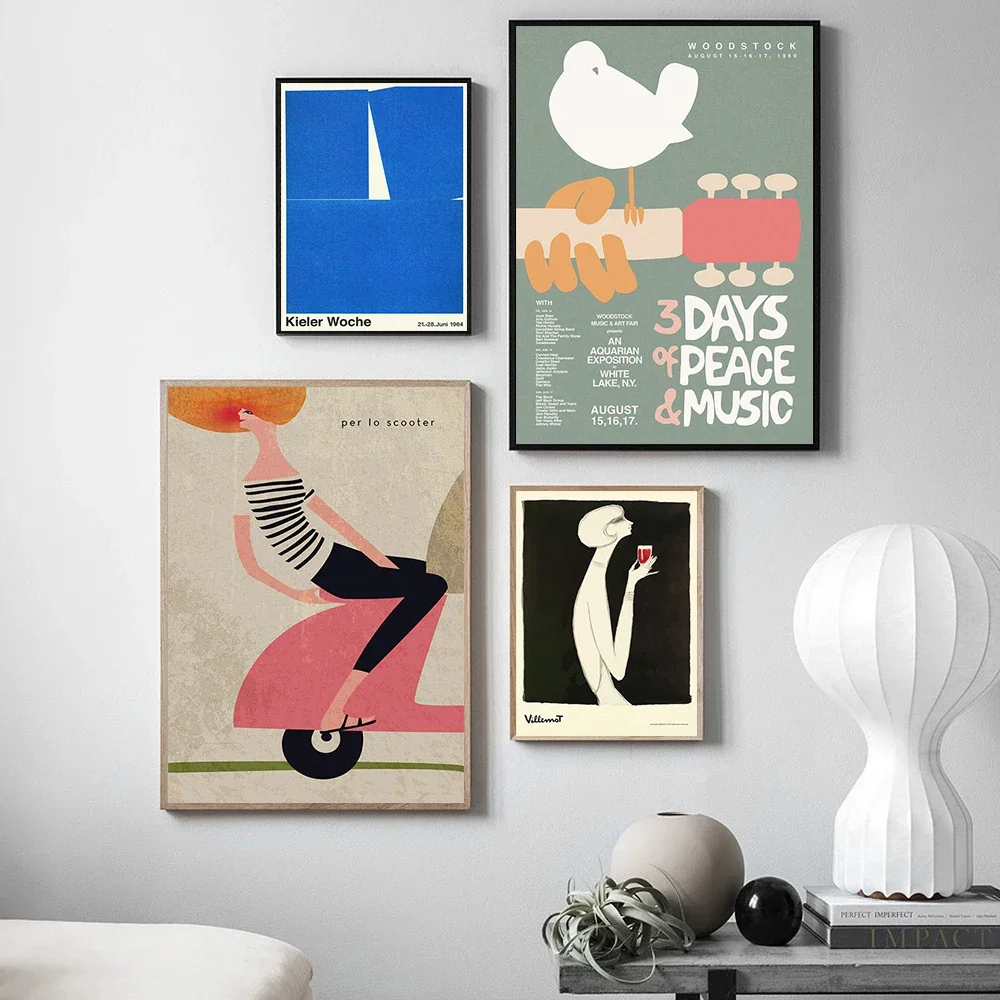 Herman Miller Woodstock Vela Viagem Califórnia Minimalista Arte de Parede Impressão Pintura em Tela Cartazes para Sala de estar Decoração de Casa