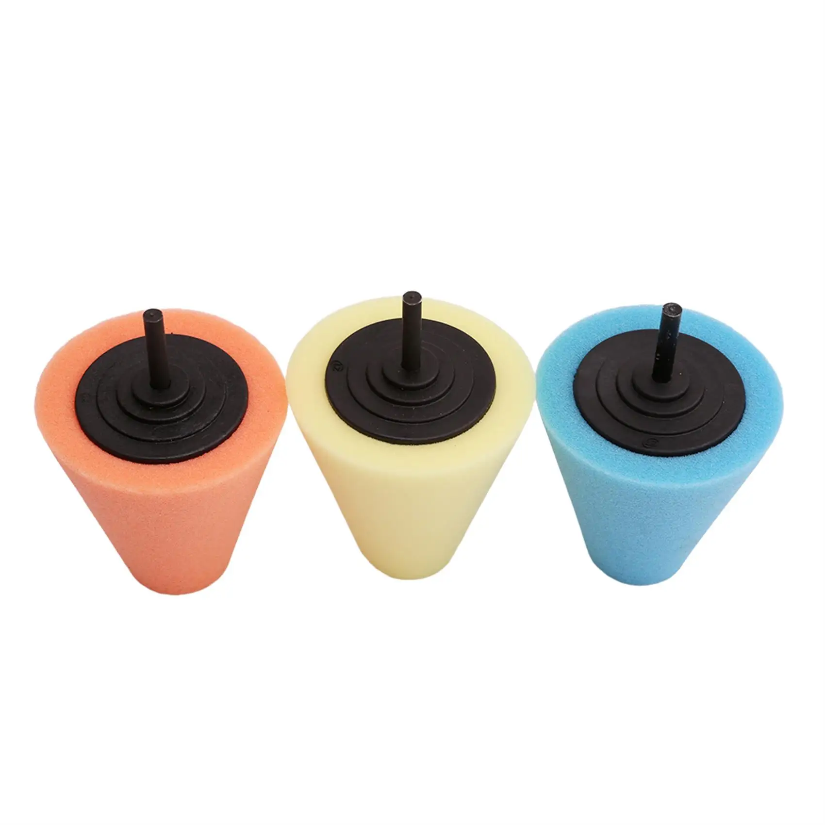 1pc Auto Wheel Polishing Sponge Used for Electric Drill Burnishing Ball Polishing Cone Car Hub Buffing Sponge Car Accessories