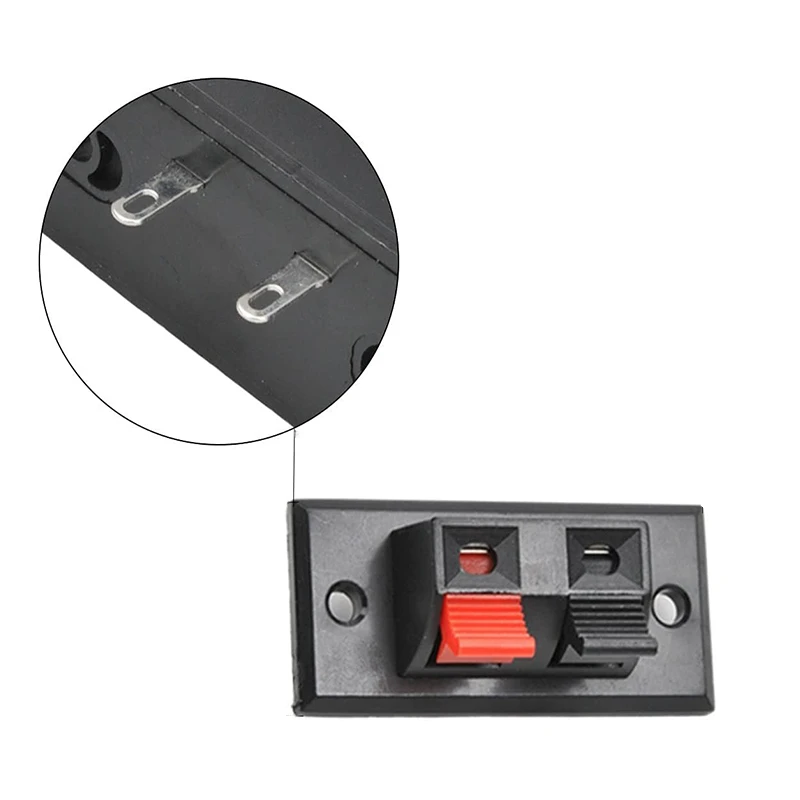 5PCS Plastic 2 Positions Connector Terminal Push in Jack Spring Load Audio Speaker Terminals Breadboard Clip Rapid Delivery